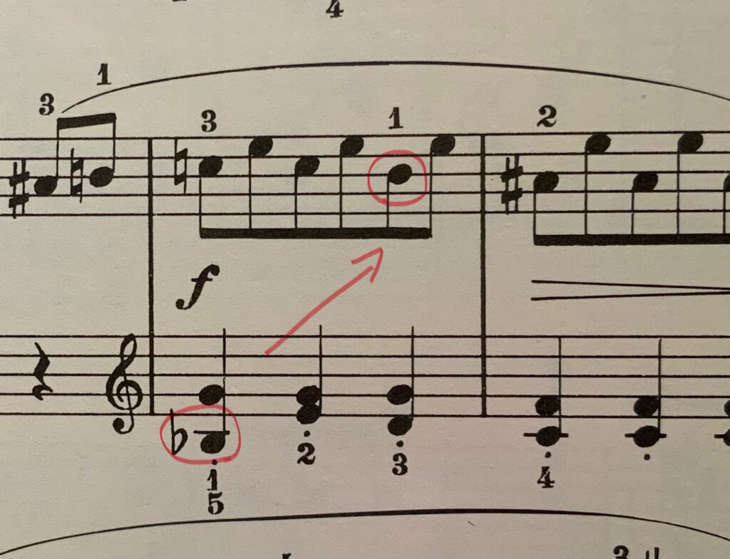 臨時記号の効き目